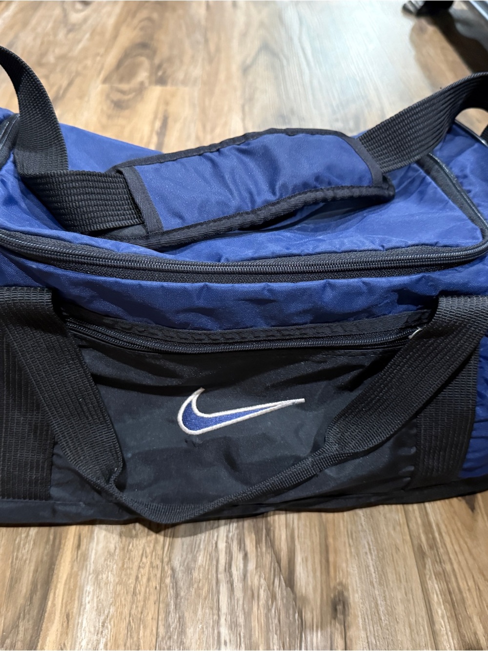Nike Game Day Blue and Black Sport Duffel Bag with Swoosh - Picture 1 of 1